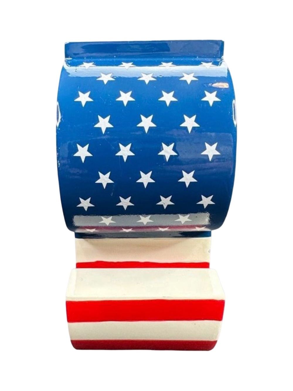 American Flag Ceramic Piggy Bank - Picture 5 of 7